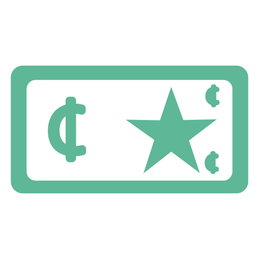 Icono de finanzas de moneda cedi bill simple Diseño PNG