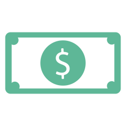 Icono de finanzas de moneda de billete de dólar simple Diseño PNG
