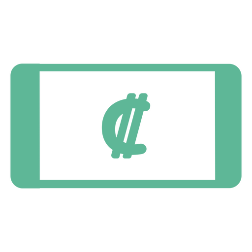 Icono de finanzas de moneda de billete de colon simple
