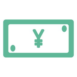 Yen currency minimalist icon PNG Design Transparent PNG