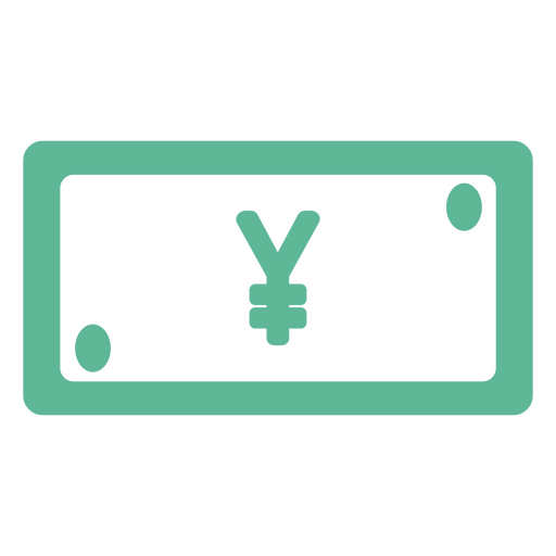 Yen currency minimalist icon PNG Design