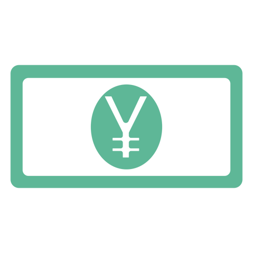 Icono de moneda yen Diseño PNG