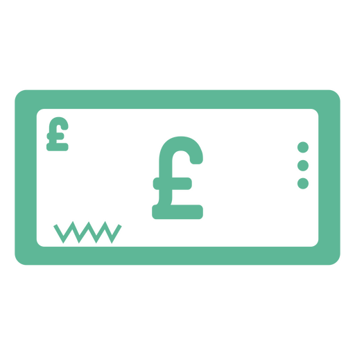 Pound currency icon PNG Design