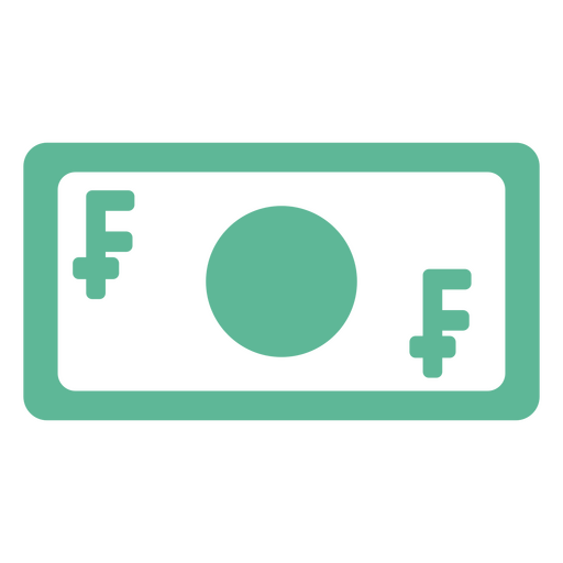 Frank currency icon PNG Design