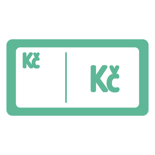 Koruna currency icon PNG Design