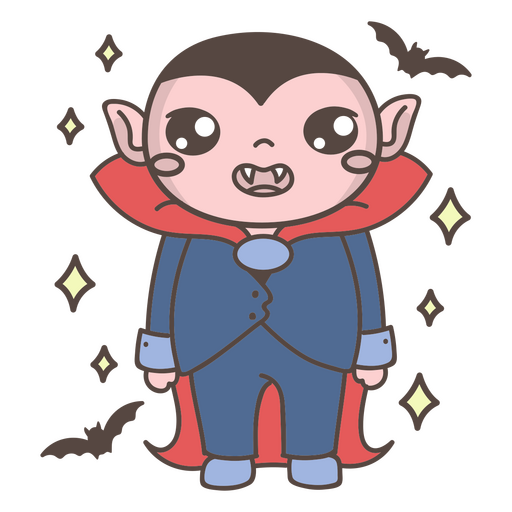 Design PNG E SVG De Personagem De Desenho Animado Vampiro Para Camisetas