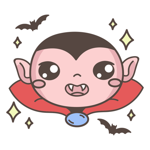 Cute vampire character PNG Design