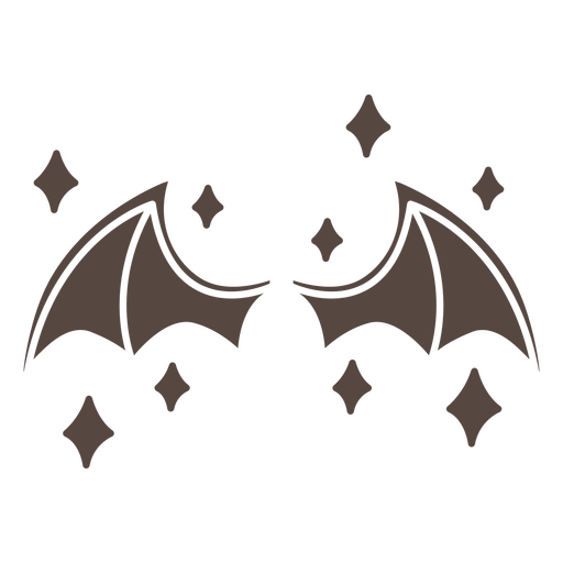 Sparkly cute vampire wings PNG Design