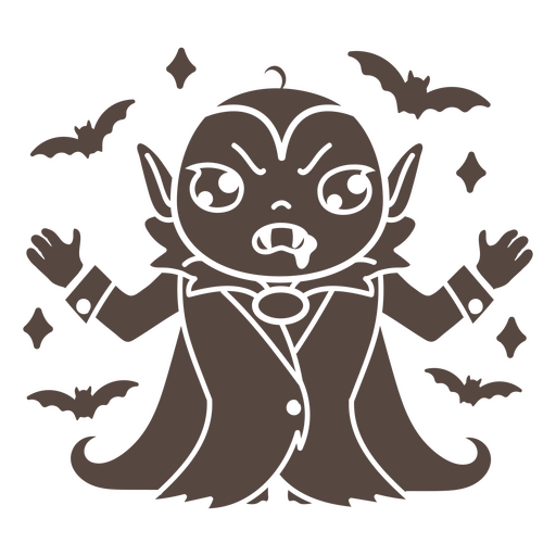 Recorte fofo de vampiro com raiva Desenho PNG