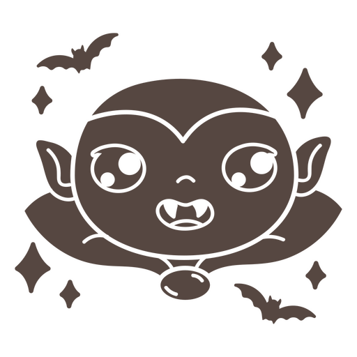 Cute vampire cutout PNG Design