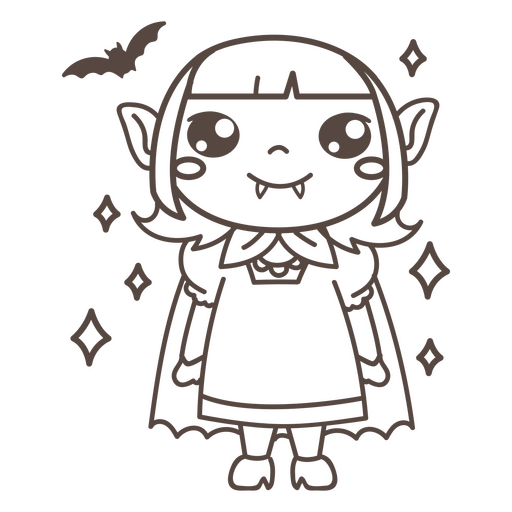 Design PNG E SVG De Personagem De Desenho Animado De Garota