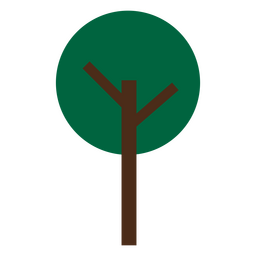Minimalist tree icon PNG Design
