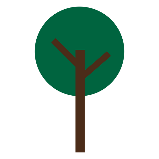 Icono de árbol minimalista Diseño PNG