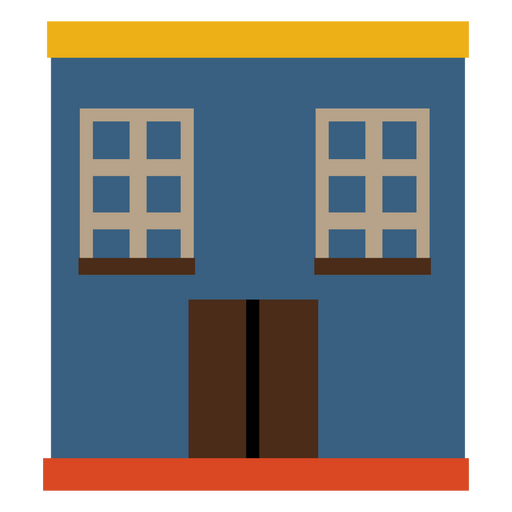 Minimalistische Ikone des geometrischen Hauses PNG-Design