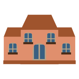 Ícone minimalista de grande edifício Desenho PNG