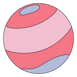 Icono de planeta en colores pastel Diseño PNG
