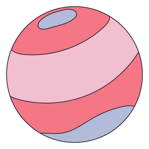 Ícone do planeta em tons pastel Desenho PNG