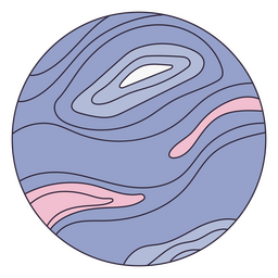 Icono del planeta Júpiter en colores pastel Diseño PNG Transparent PNG