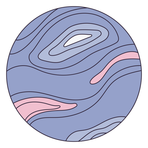 Jupiter-Planeten-Symbol in Pastellfarben PNG-Design