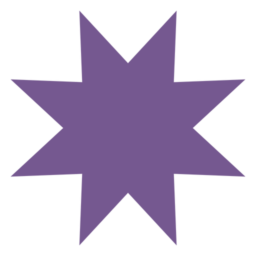 Eight-pointed star label PNG Design