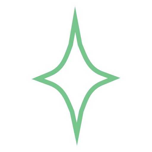 Trazo de emoji de brillo verde Diseño PNG