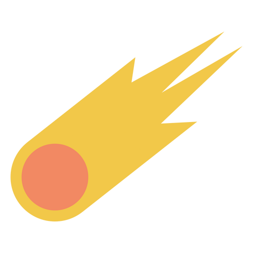 Minimalistische Meteor-Ikone PNG-Design