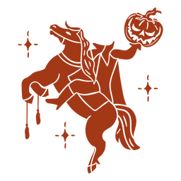 Kopfloser Reiter, der Kürbis hält PNG-Design