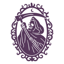 Reaper with an oz in a frame PNG Design