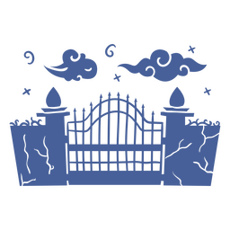 Puertas de cementerio decorativas Diseño PNG
