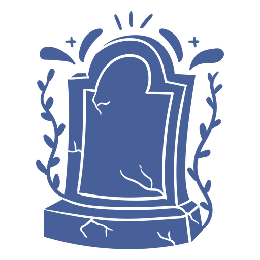 Piedra de cementerio agrietada Diseño PNG