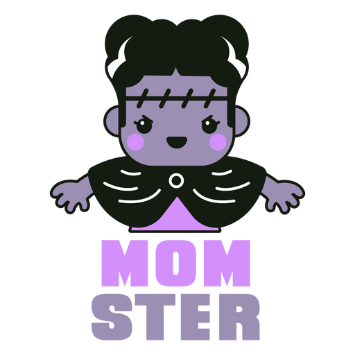 Halloween momster quote zombie design PNG Design