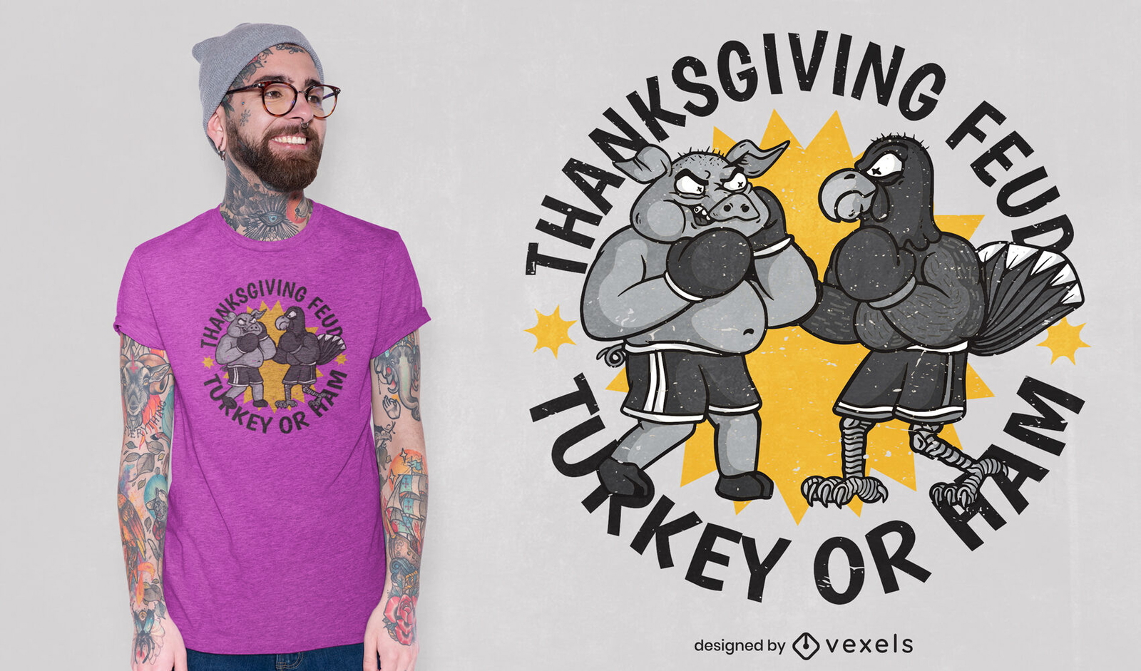 Lustiges Thanksgiving-T-Shirt-Design