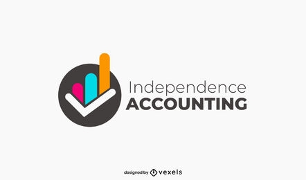 Accounting graph shapes logo template
