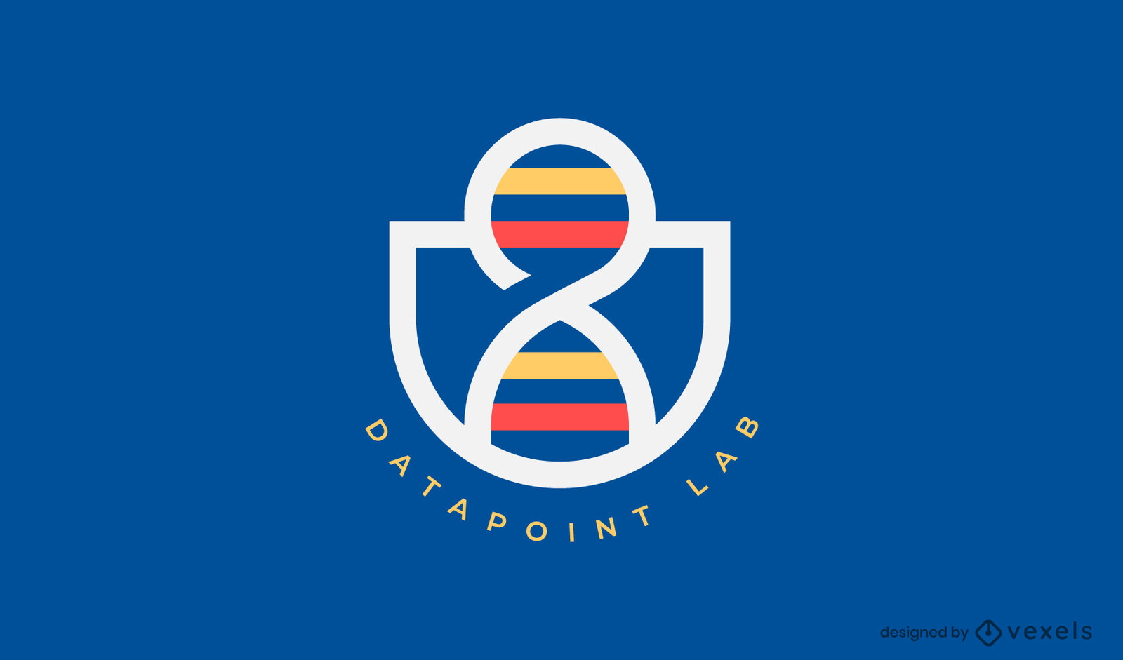 Modelo de logotipo de formas de laboratório de DNA