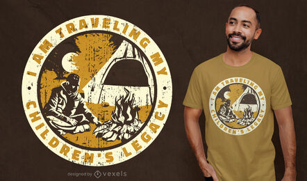 Design legal de camiseta de acampamento legado
