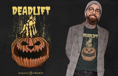 Pumpkin deadlift halloween t-shirt design