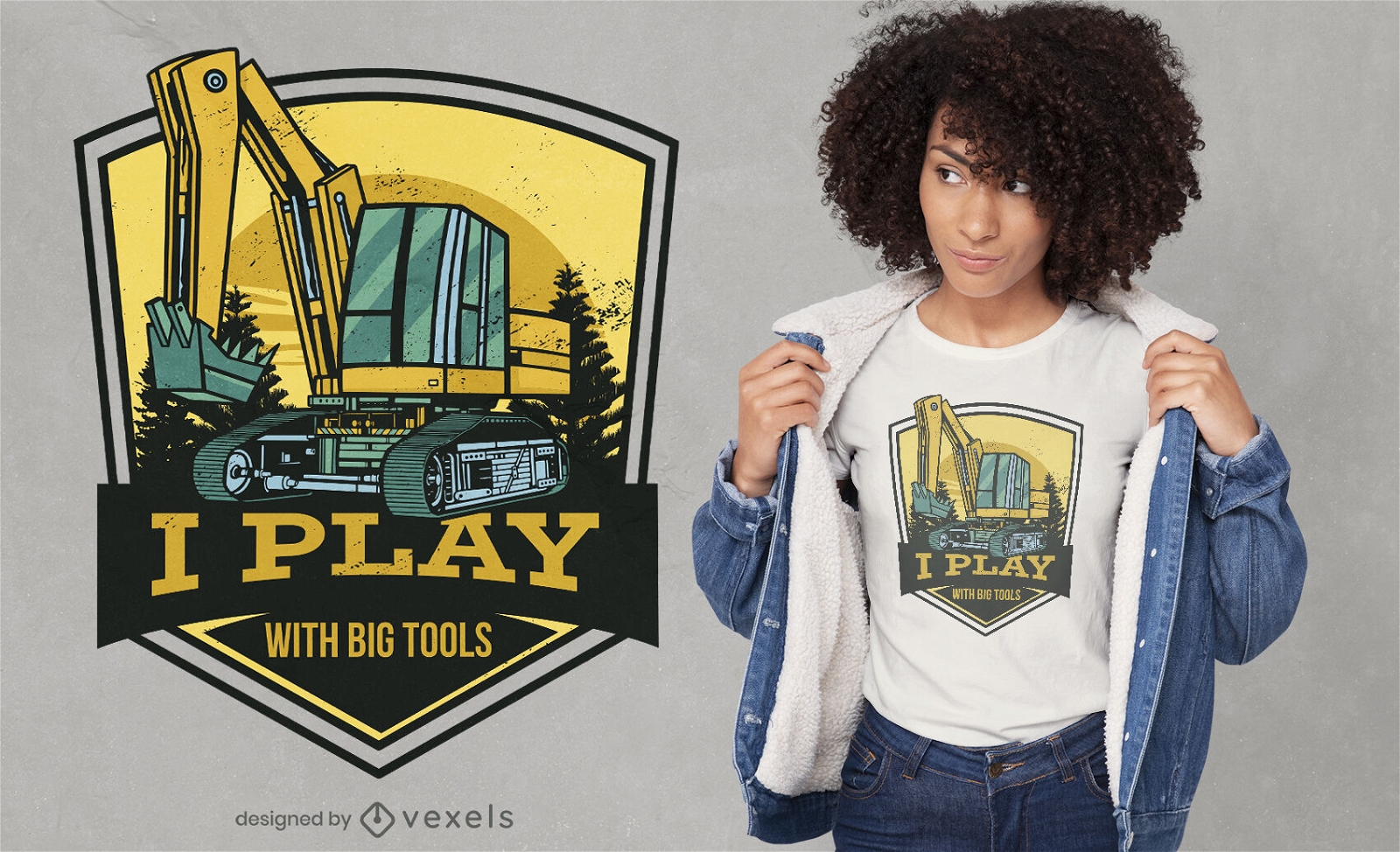 Spielen Sie mit dem T-Shirt-Design mit gro?en Werkzeugen