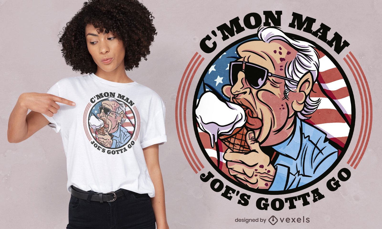 Design engraçado da camiseta Biden