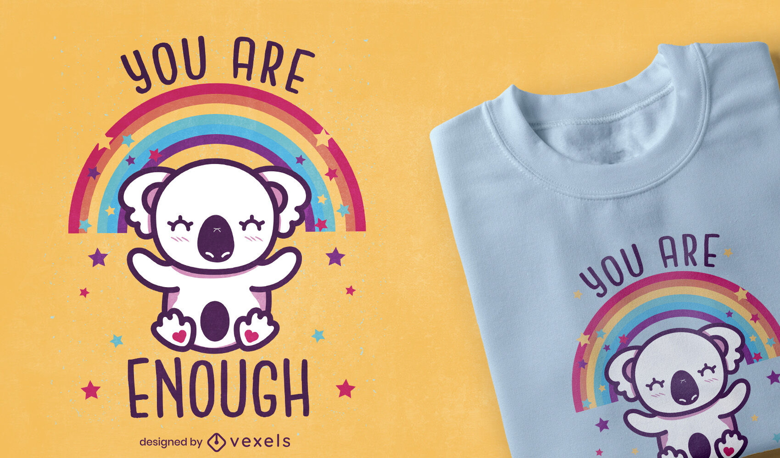 Diseño de camiseta de koala lindo motivacional