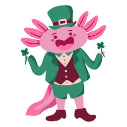 St Patricks axolotl character