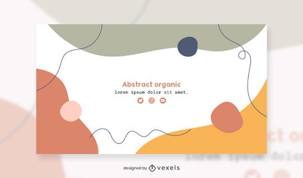 Organic abstract shapes facebook cover template