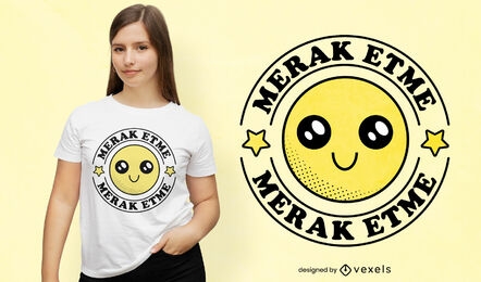 Turkish quote smiley t-shirt design
