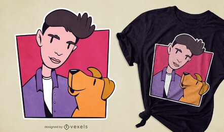 Hunde- und Jungen-T-Shirt-Design