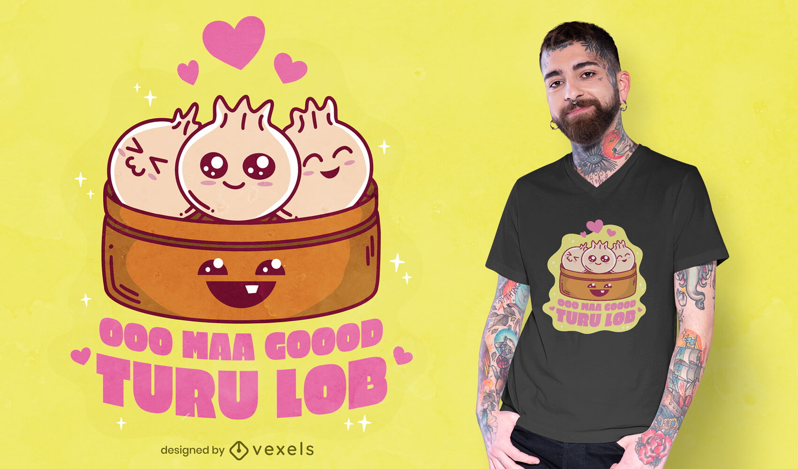 Dim sums love diseño de camiseta