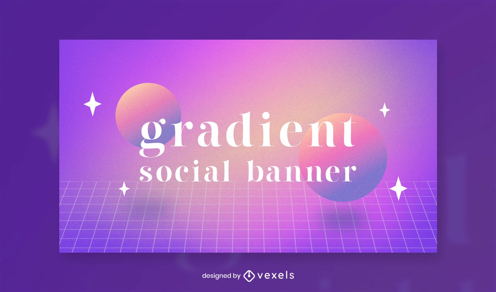 Modelo de capa do facebook do gradiente Vaporwave
