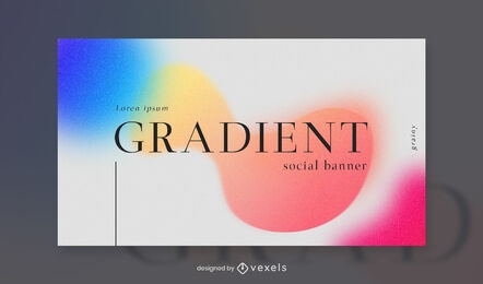 Modelo de capa do Facebook de formas abstratas de gradiente