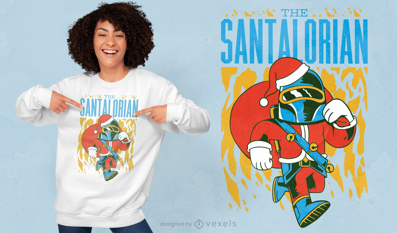 Diseño de camiseta de santa claus