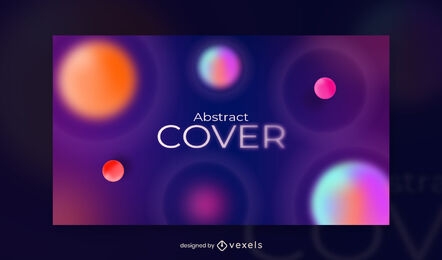 Gradient abstract dots facebook cover template