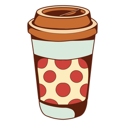 Dotted coffee cup PNG Design Transparent PNG