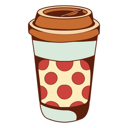 Gepunktete Kaffeetasse PNG-Design